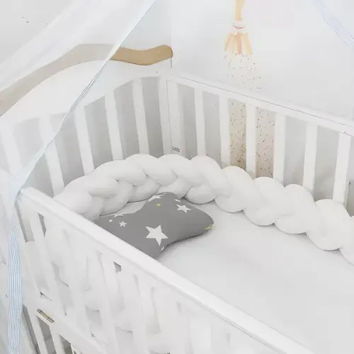 Braided Crib Bumper for Baby Bed