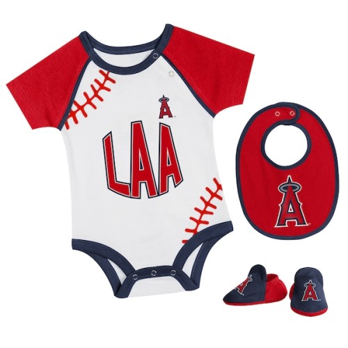 Los Angeles Angels Newborn & Infant Tied Up Bodysuit, Bib & Bootie Set