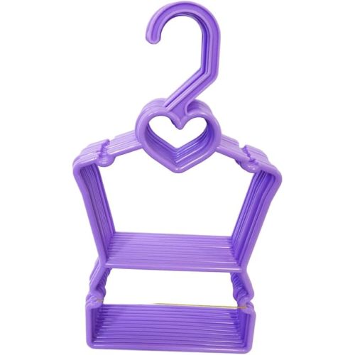 Brittany's 12 - Purple Heart Hangers Compatible and Fits 14 Inch Dolls- Hang Tops and Bottoms