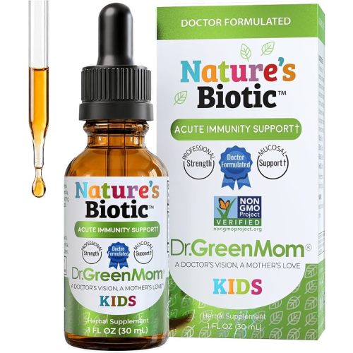 Nature's Biotic — Kids Immune Support Drops — Echinacea & Goldenseal — Professional Strength for Children, Toddlers & Infants — Respiratory, Digestive & Urinary Tract — Non-GMO, 1 fl oz