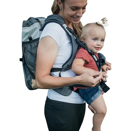 Baby Carrier and 40L Diaper Bag – Hip Healthy Certified Baby Carrier for Newborn to Toddler, Great for Hiking and Everyday Use - Lightweight, Machine Washable, TSA-Ready