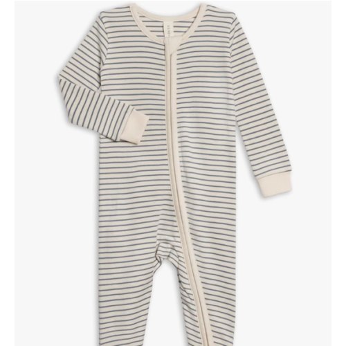 Colored Organics Baby Zip-Up Footed Sleeper with 2-Way Zipper - Organic Cotton Pajamas