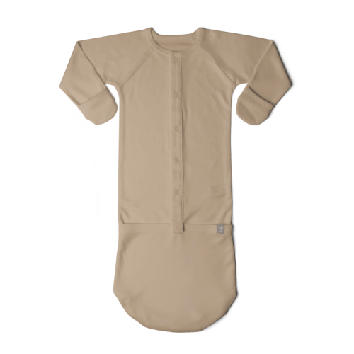 Sandstone Convertible Baby Gown | Organic Sleeper 0-3 months
