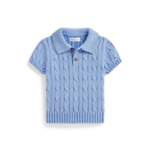 Baby Boys' Cable-Knit Polo Collar Sweater