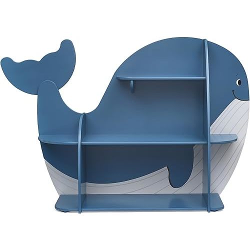 Delta Children Whale Bookcase - Greenguard Gold Certified, Blue