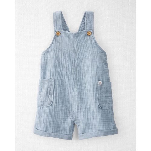 Toddler Organic Cotton Gauze Shortall in Blue - Little Planet | Carter's