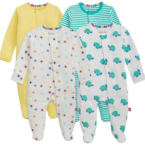 Magnetic Me Cloudstretch 4-Pack Bundle | Magnetic Baby Footie Pajamas