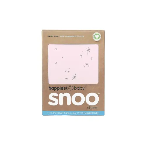 Happiest Baby SNOO Bassinet Fitted Sheet - 100% Organic Cotton Nursery Bedding - Fits SNOO Sleeper Crib Mattress (Rose Galaxy)