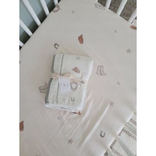 Vintage Country- Cowboy 6 Layer Gauze Blanket
