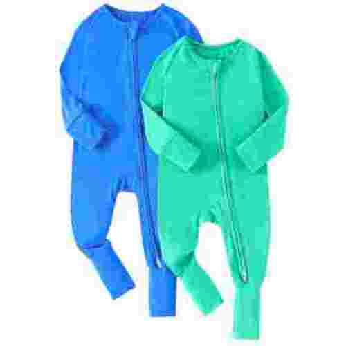 SXIMEE 2-Pack Baby Boys 2 Way Zipper Footless Pajamas Bamboo Viscose Long Sleeve Footed Romper Sleep 'N Play