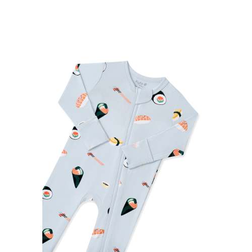 Zippered Romper in Ice Sushi