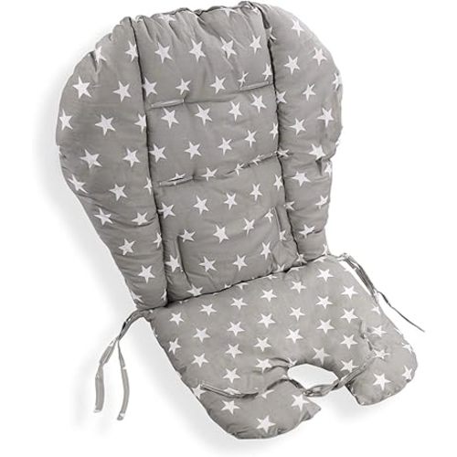 Tuciyke High Chair Cushion,High Chair Pad,Baby High Chair Seat Cushion Liner Mat Padding Cover Protection Pad for Baby Dining Chair(Gray Star)