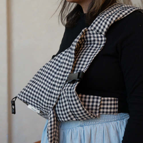 Pepper Lark Baby Carrier | Black & White Gingham | hope&plum