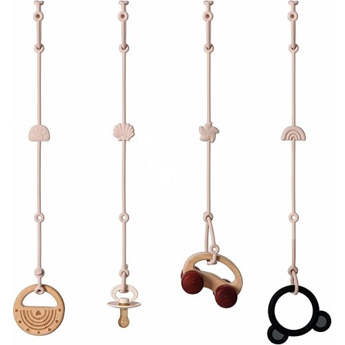 Andy Bear Toy Straps for Baby Toy Safety Straps Silicone High Chair Toys Straps Toddler Bottle Straps for Strollers, High Chair, Cribs, Car Seat, Stroller Accessories, Baby Pacifier Clip-Shifting sand