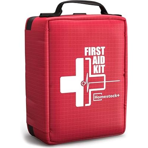 First Aid Kit, Professional Trauma First Aid Kit with Labelled Compartments Molle System for Car, Hiking, Backpacking, Camping, Traveling, and Cycling