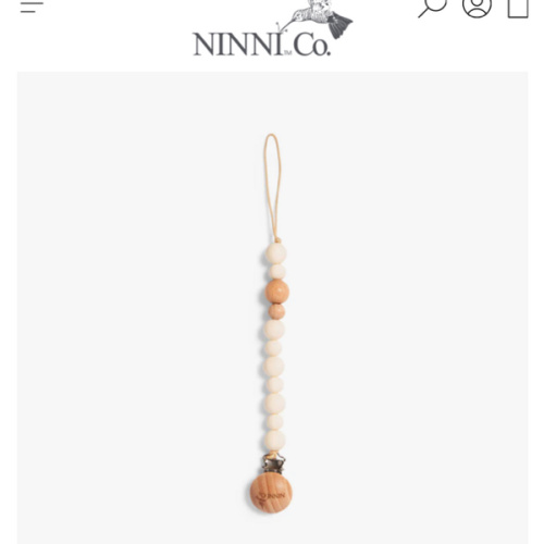 Ninni Co. Marshmallow Cream Pacifier Clip