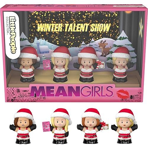 Little People Collector Mean Girls Movie Special Edition Holiday Set for Adults & Fans, 4 Figures in a Display Box