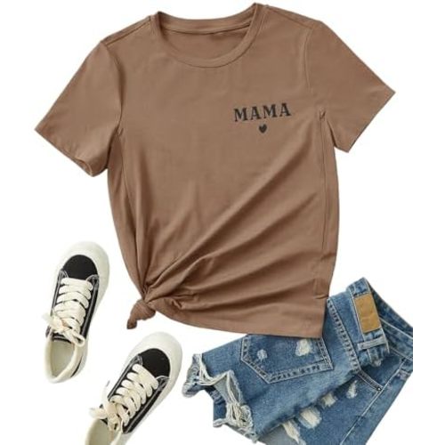 Women Maternity Nursing Shirt Funny Mama Shirt Cute Leopard Heart Graphic Tees Friendly Zip Maternity Breastfeeding Tops