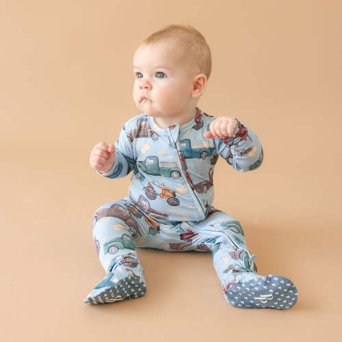 Corbin Footie Zippered One Piece
