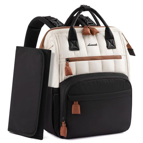LOVEVOOK Puffer Diaper Backpack, Lightweight Baby Bag with Changing Pad, Diaper Bag for Mom Dad with Stroller Buckles