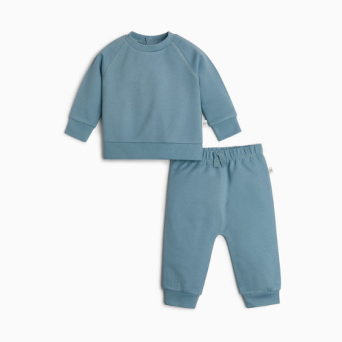 Tiny Kind 2 Piece French Terry Set - Blue, 3-6 M