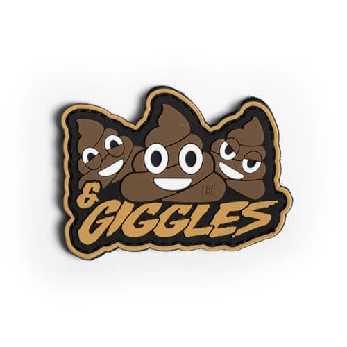 Tactical Baby Gear PVC Morale Patch - Shits and Giggles | Durable PVC patch with hook-and-loop backing for diaper bags, backpacks, EDC kits and tactical gear.