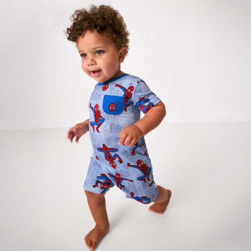 Spidey Sense Pocket Shorty Romper | Little Sleepies