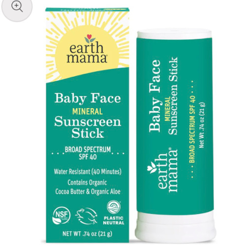 Baby Face Mineral Sunscreen Face Stick SPF 40 | Earth Mama