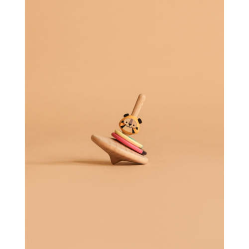 Wooderful Life Wooden Spinning Top - Tiger