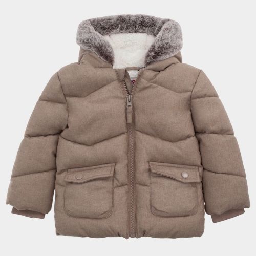 Rokka&Rolla Infant Boys' Puffer Coat Baby Hooded Winter Jacket-Warm Beige, size 9-12 Months