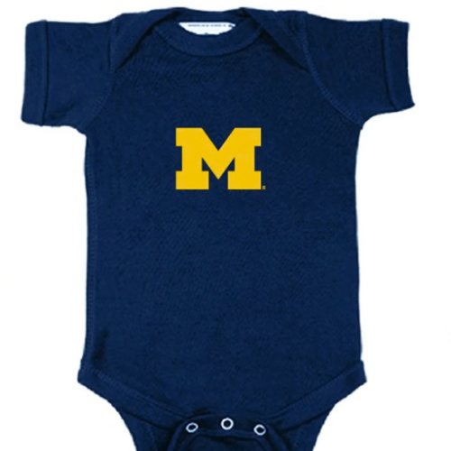 Baby BLUE Michigan Wolverines Logo One Piece - 10190167