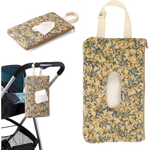 Wipes Dispenser，Portable Wipes Holder for Outdoor, Refillable Wipes Container, Wet Wipe Pouch for Travel, Wipe Holder for Diaper, Resuable Wipes Case for Hiking, Stroller Daily Casual - Green