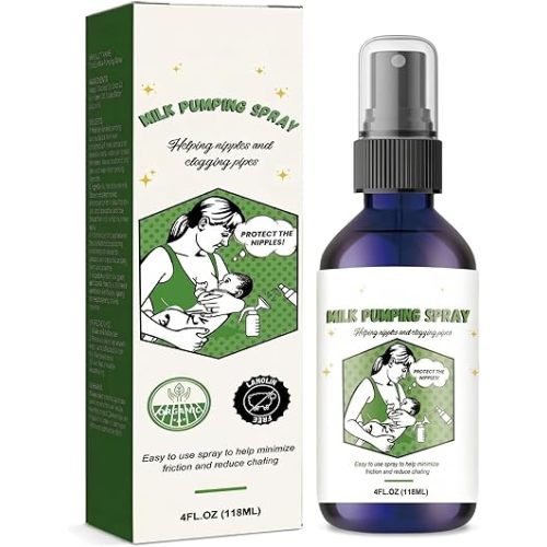 Milk Pumping Spray 4 oz., Helps Sore Nipples & Clogged Ducts, Organic Lubricant for Breast Shields and Flanges, Vegan Breast Pump Spray, Natural & Lanolin-Free