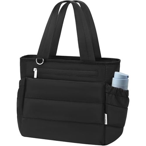 Lunch Box Tote Bag - Versatile Soft Insulated Lunchbox for Women - Lightweight Stylish Simple Lunch Pail Reusable Large Cooler Bag for Adults Work Office Camping Picnic Travel Outdoor Trips Black 10L