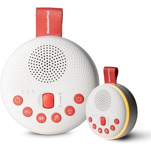 SlumberPod SlumberCalm Portable Sound Machine | White Noise Sound Machine Baby | Shhh Mode | 21 Relaxing Sleep Sounds | Travel Sound Machine | Rechargeable Night Light | Baby Registry Gift