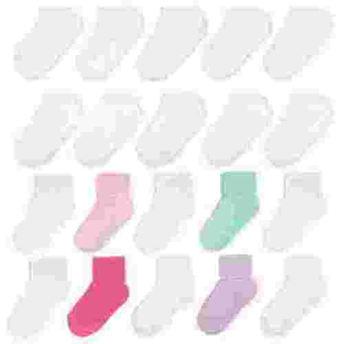 Wonder Nation Baby and Toddler Low Cut Socks, 20-Pack, Sizes 0M-5T