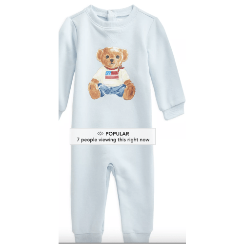 Polo Unisex Polo Bear Fleece Coverall - Baby