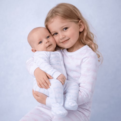 Big Sister Pajamas & Little Brother Footie Gift Set