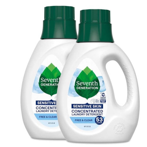 Seventh Generation Concentrated Laundry Detergent Liquid Free & Clear Fragrance Free 40 Fl Oz (Pack of 2)