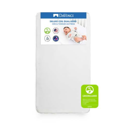 Deluxe Coil Dual-sided Crib & Toddler Mattress | Extra firm | GREENGUARD Gold Certified | Waterproof