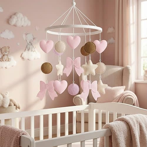 12 Pcs Bow Theme Nursery Wall Decor Set (no Wooden Frame) 4 Designs, 3 Each, with 20 Adhesive Dots, Removable Felt Wall Art for Room, Bedroom, Western Style Wilderness Decor(Bow)