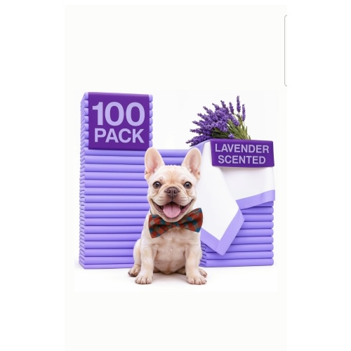 Green Lifestyle Disposable Lavender Scented Dog & Cat Pee Pads, 100 count