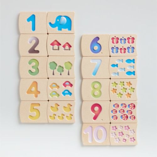 Plan Toys Wooden Number Tiles 1-10