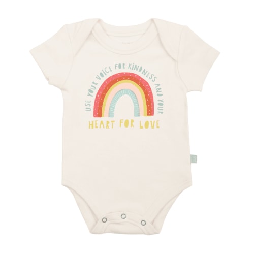 Organic Baby Onesie - Heart for Love | 100% Soft Cotton | Finn + Emma