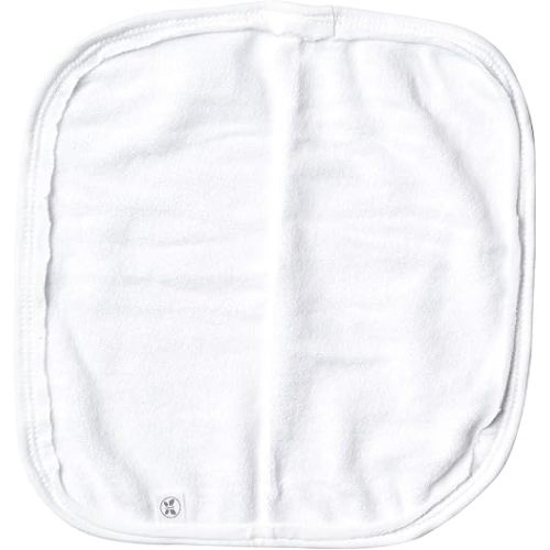 HonestBaby 10-Pack Terry Wash Cloths in Gift Box 100% Organic Cotton for Infant Baby Boys, Girls, 10-Pack Bright White, One Size