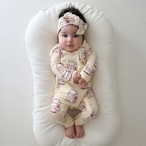 Bamboo Zip Pajamas | Milk