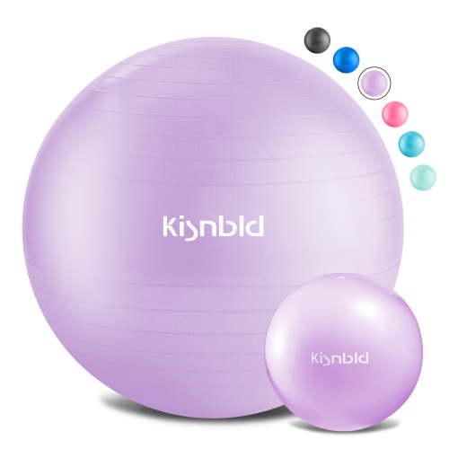 kisnbld Exercise Ball, Extra Thick Yoga Ball with Pilates Bal & Foot Pump, 3 Sizes Anti-Burst Home, Gym & Office Workout Equipment for Yoga or Sitting