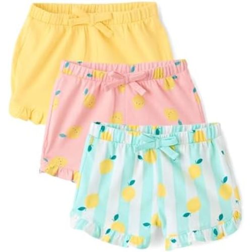 The Children's Place Baby Girls' and Newborn Cotton Pull on Everyday Shorts