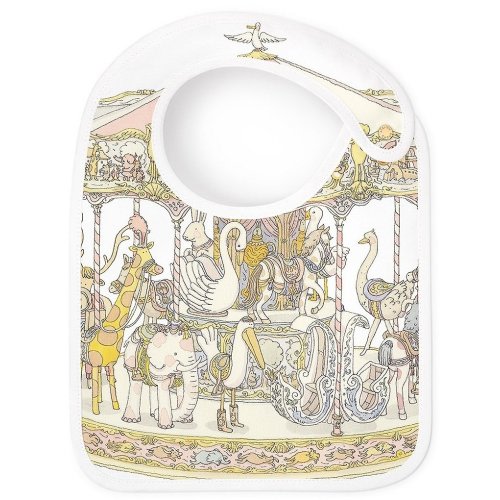 Atelier Choux Paris Organic Cotton Carousel Reversible Satin Bib