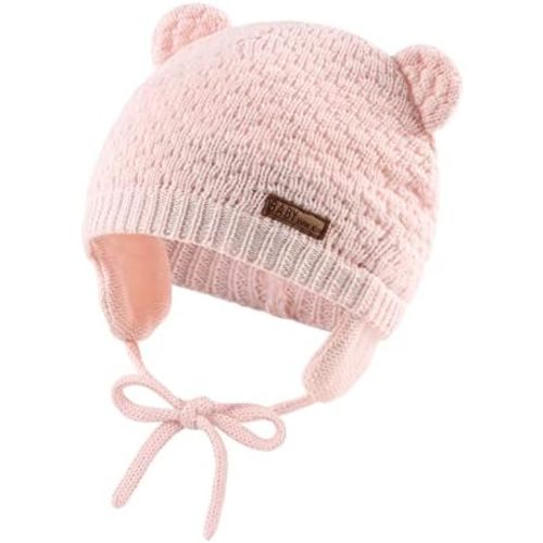 JANGANNSA Cute Knitted Boys Girls Christmas Beanie Warm Earflap Winter Hat Infant Toddler Baby Beanie 0-2Y